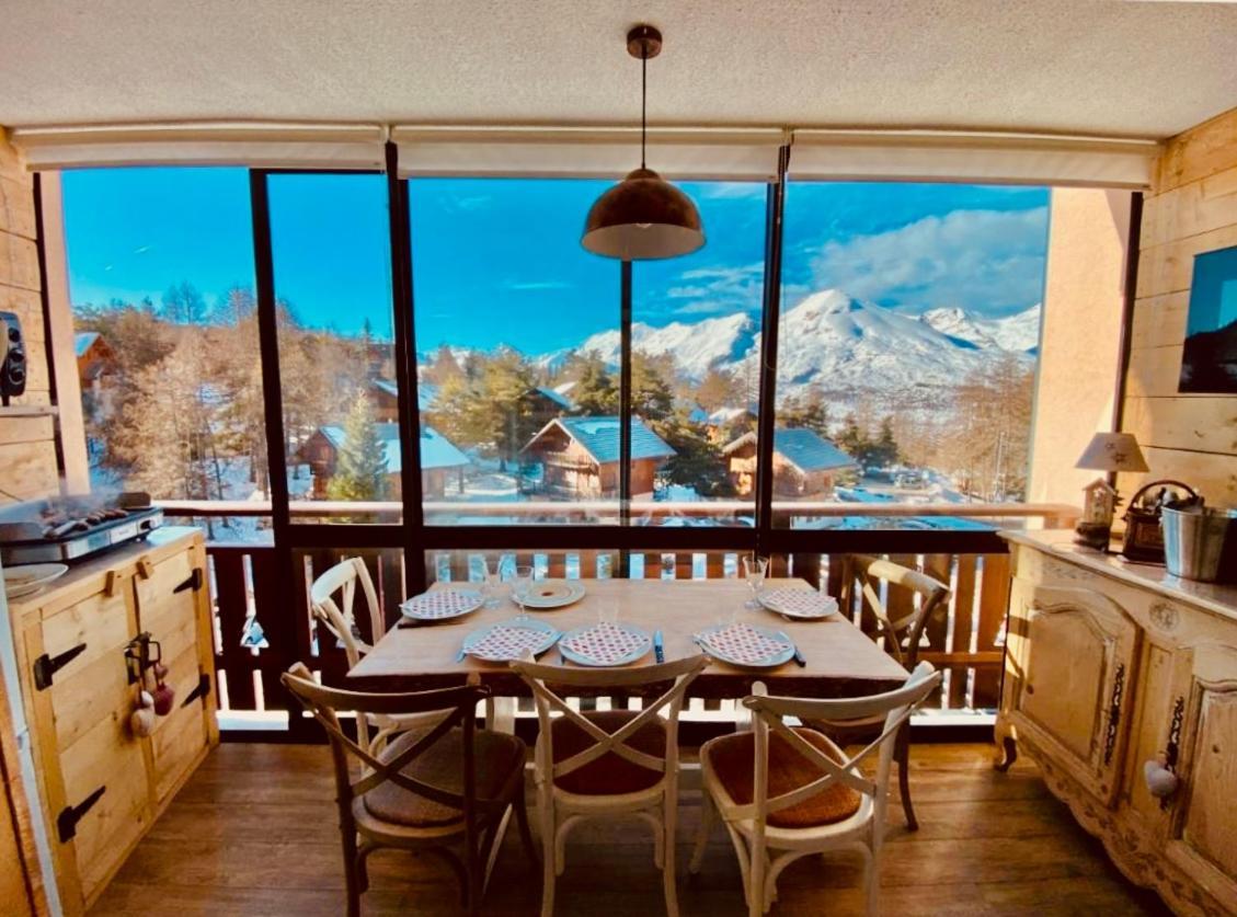 La Joue Du Loup, Aux Pieds Des Pistes Et Vue Sur Montagnes Apartment Bagian luar foto